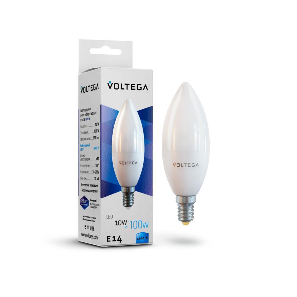 Лампа светодиодная Voltega свеча Candle 10W VG2-C37E14cold10W 7065