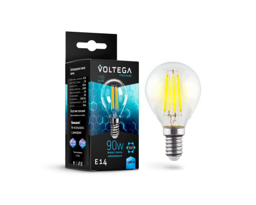 Лампа светодиодная Voltega Globe E14 9W Graphene VG10-G45E14cold9W-F 7137