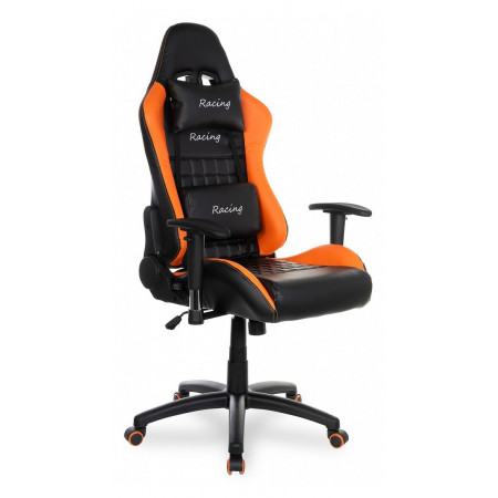 Геймерское кресло BX-3827, оранжевый, черный, кожа PU