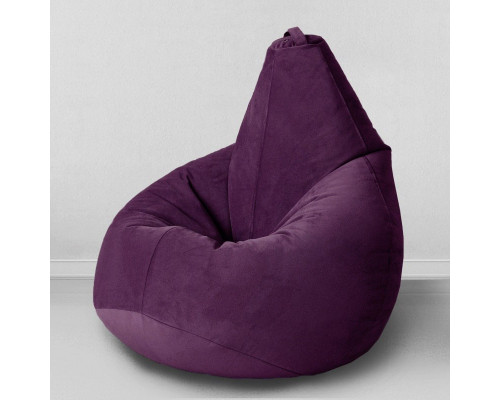 Чехол для кресла мешка Баклажан, размер Компакт, мебельная ткань