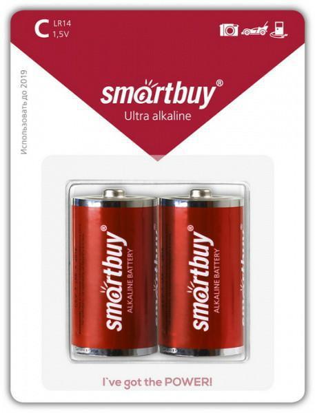 Батарейка алкалиновая smartbuy lr14/2b (24/192) (sbba-c02b)