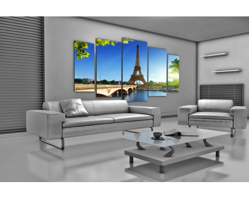Модульная картина "Великолепный Париж" 120х250 U182