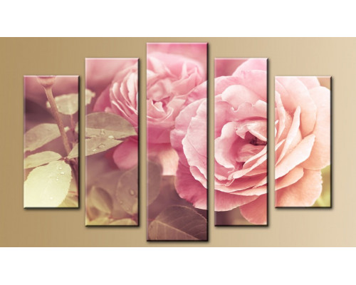 Модульная картина "Восхитительные розы" 80х140 M409