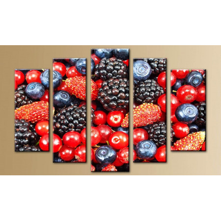 Модульная картина "Ароматные ягоды" 80х140 M250