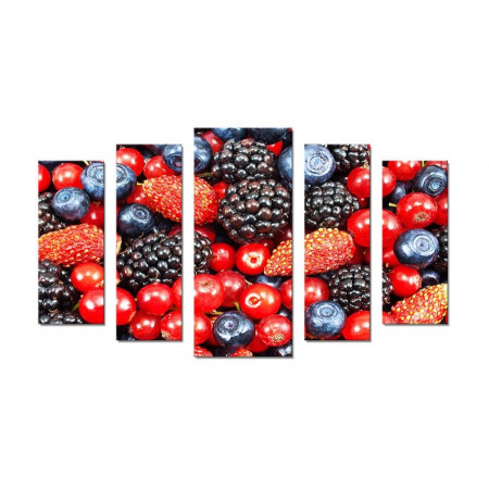 Модульная картина "Ароматные ягоды" 70х120 Ш405