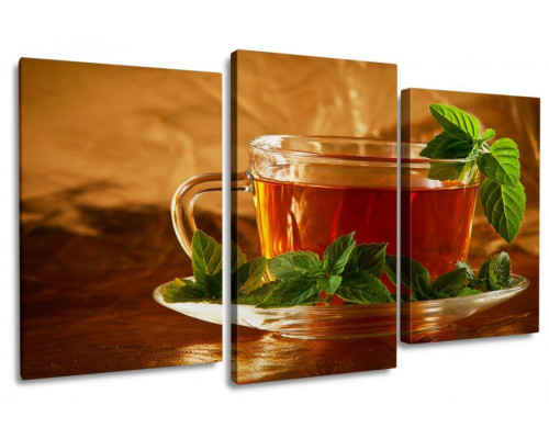 Модульная картина "Мятный чай" 100х60 S33
