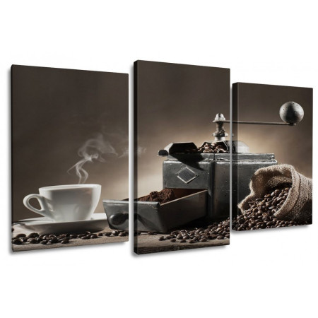 Модульная картина "Дымящийся кофе" 100х60 S20