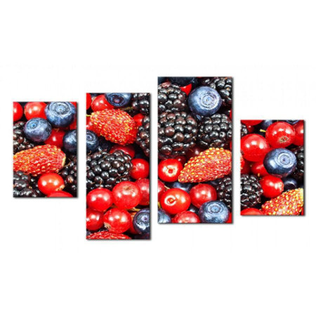 Модульная картина "Ароматные ягоды" 80х130 ЧТ279