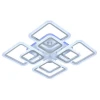 Светодиодная люстра 8075/4+4 WHT
