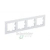 ATN330104 - ATLASDESIGN NATURE 4-постовая РАМКА, МАТОВОЕ ОРГАНИЧЕСКОЕ СТЕКЛО БЕЛЫЙ