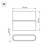 Уличный настенный светодиодный светильник Arlight SP-Wall-Flat-S110x90-2x3W Day4000 032411