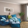 Бескаркасный модульный диван Лофт Коричневый, жаккард