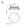 Встраиваемый светодиодный светильник Arlight LTD-187WH-Frost-21W Warm White 110deg 021069