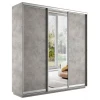 Шкафы-купе 3-х дверный Экспресс Медиум Трио бетон, зеркальный 