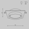 Встраиваемый светильник Maytoni Hoop DL086-GX53-SQ-BG
