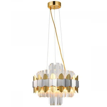 Подвесная люстра Natali Kovaltseva Skala 81435/6C Brass Silver