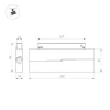 Трековый светодиодный светильник Arlight Mag-Orient-Dots-Fold-S230-12W Day4000 041531 Трековый светодиодный светильник Arlight Mag-Orient-Dots-Fold-S230-12W Day4000 041531