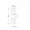 Уличный настенный светильник Arte Lamp Seginus A6515AL-2BK