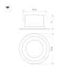 Встраиваемый светодиодный светильник Arlight MS-Drop-Built-R158-30W Warm3000 041497