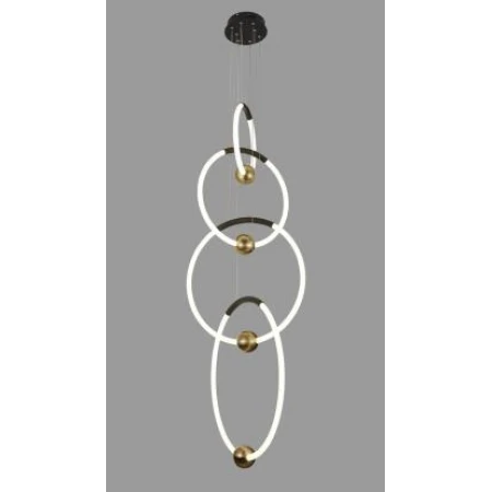 Люстра подвесная Alfa Light F4324-11 D30+D40+D50+D60 black+bronze