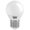 Лампа светодиодная IEK E27 5W 3000K матовая LLE-G45-5-230-30-E27