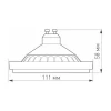 Лампа светодиодная диммируемая Arlight GU10 15W 3000K матовая AR111-Unit-GU10-15W-Dim Warm3000 026890