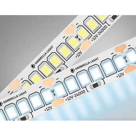 Светодиодная лента Ambrella Light 17W/m 240LED/m 2835SMD холодный белый 5M GS1403