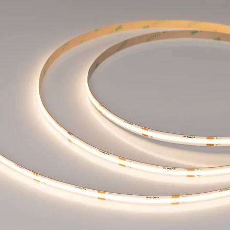 Светодиодная лента Arlight 8W/m 480Led/m CSP теплый белый 5M COB-X480-8mm 24V Warm3500 044575 Светодиодная лента Arlight 8W/m 480Led/m CSP теплый белый 5M COB-X480-8mm 24V Warm3500 044575