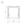 Профиль Arlight SL-SLIM20-H20-3000 ANOD 036038