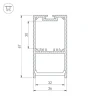 Профиль с рассеивателем Arlight SL-LINE-3667-2500 BLACK+OPAL 027987