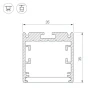 Профиль Arlight SL-ARC-3535-D1500-A45 SILVER (590мм, дуга 1 из 8) 025521