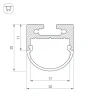 Профиль с рассеивателем Arlight SL-LINE-2011M-2500 BLACK+OPAL ROUND 027992