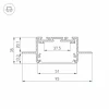 Встраиваемый профиль Arlight SL-Linia55-Fantom-2500 Anod 035650