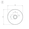 Встраиваемый профиль SL-ROUND-D70-360deg-2000 ANOD 037770