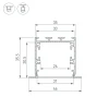 Профиль встраиваемый Arlight Linia49-F-S-2000 Black 041873