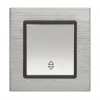 Выключатель одноклавишный проходной Vesta-Electric Exclusive Silver Metallic серебро FVK050309SER