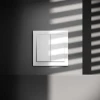 Проходной переключатель встраиваемый Voltum S70 двухклавишный 10А, (белый матовый) VLS020302