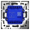 Проходной переключатель встраиваемый Voltum S70 двухклавишный 10А, (графит) VLS020307