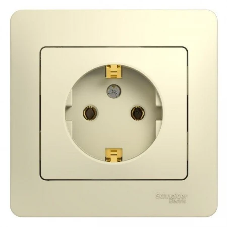 Розетка 2К+З Systeme Electric Glossa 16A 250V бежевая GSL000242