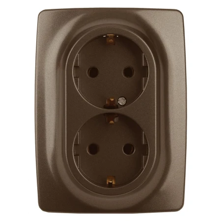 Розетка ЭРА 12 2x2P E Schuko 16A 250V 12-2106-13 Б0031235
