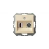 Розетка HDMI/TV оконечная Liregus Epsilon бежевый 28-0851