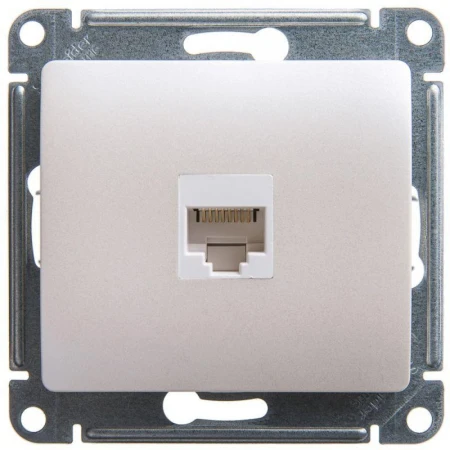 Розетка компьютерная RJ45 Systeme Electric Glossa 5e кат UTP перламутр GSL000681K