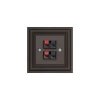 Аудиорозетка двойная Liregus Retro коричневый омбре 29-041
