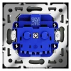 Розетка встраиваемая Voltum S70 с заземлением, защитными шторками и крышкой 16А, (титан) VLS040306