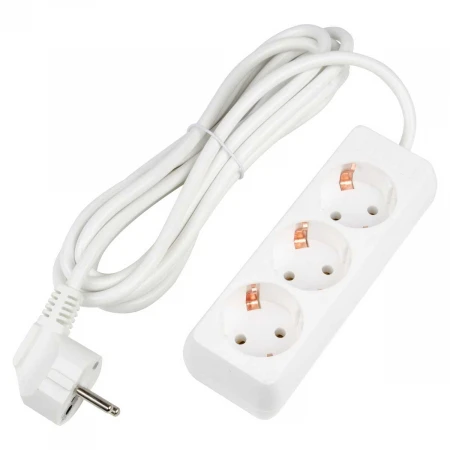 Удлинитель Uniel Ultra 3гн х 3м с/з S-GCU3-3 White UL-00010001