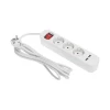 Удлинитель STANDARD 3 гнезда, 3м, 3х1,0мм², с/з, с выключателем, 2 USB, белый REXANT 13-4016