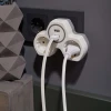 Двойник электрический 16А с/з и защитными шторками + 2 USB порта, 2,4 А, белый REXANT 11-1089