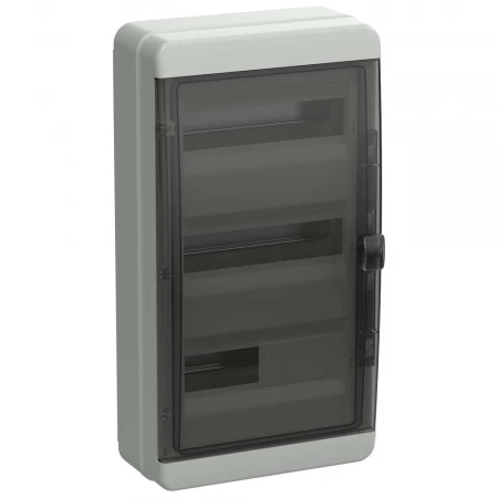 TEKFOR Корпус пластиковый КМПн-36 IP65 черная прозрачная дверь IEK TF5-KP72-N-36-65-K03-K02