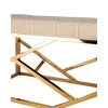 Банкетка Stool Group АРТ ДЕКО вельвет бежевый сталь золото BENCH-016-TG-BG