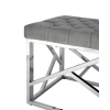 Банкетка Stool Group АРТ ДЕКО вельвет серый сталь серебро BENCH-016-GR